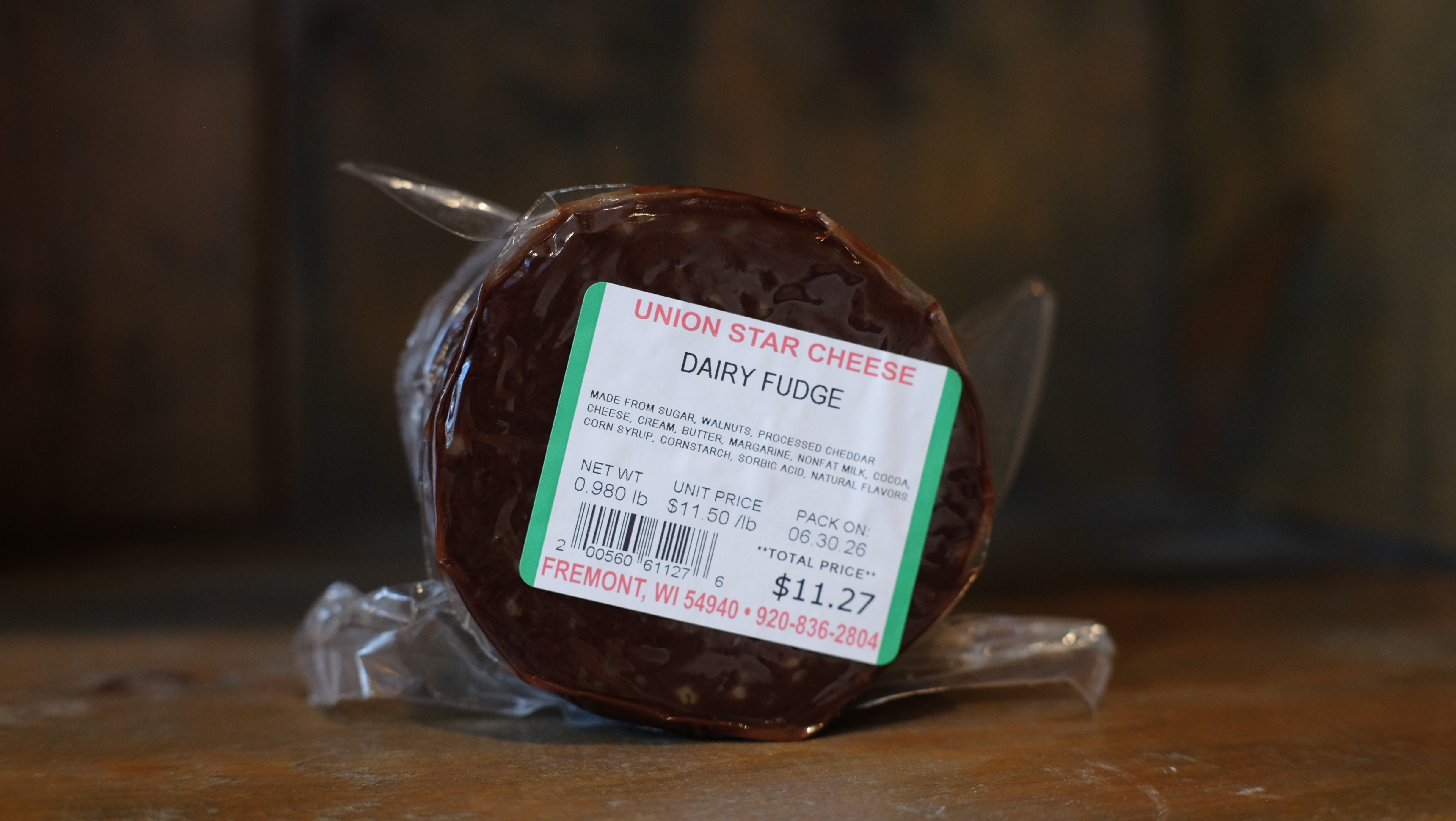 Pieces of Union Star dairy fudge on a white plate